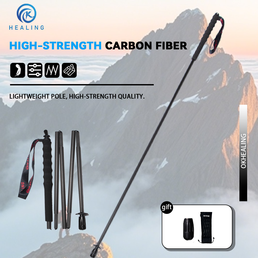 Trekking Pole Carbon - OKHEALING Bastões de Trekking de Fibra
