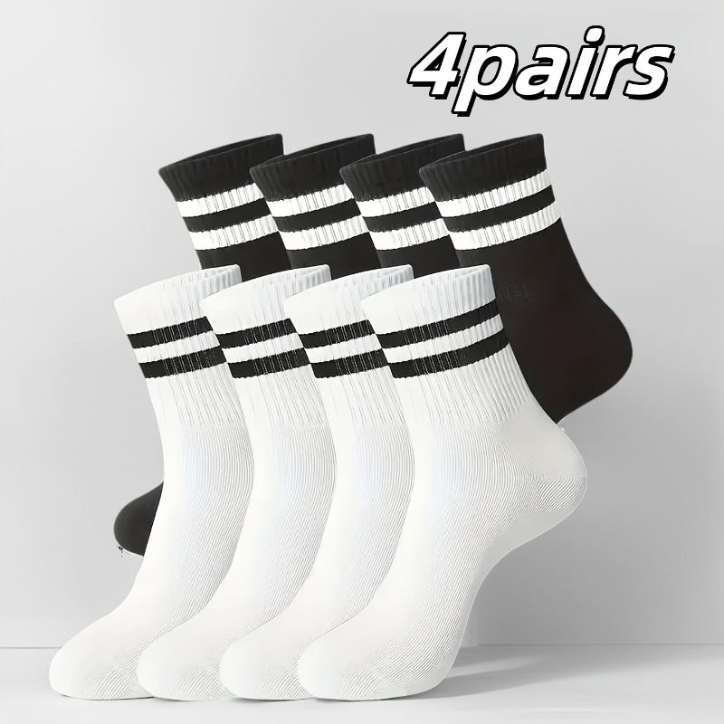 Sports Socks - 4 Pares de Meias Esportivas Unissex