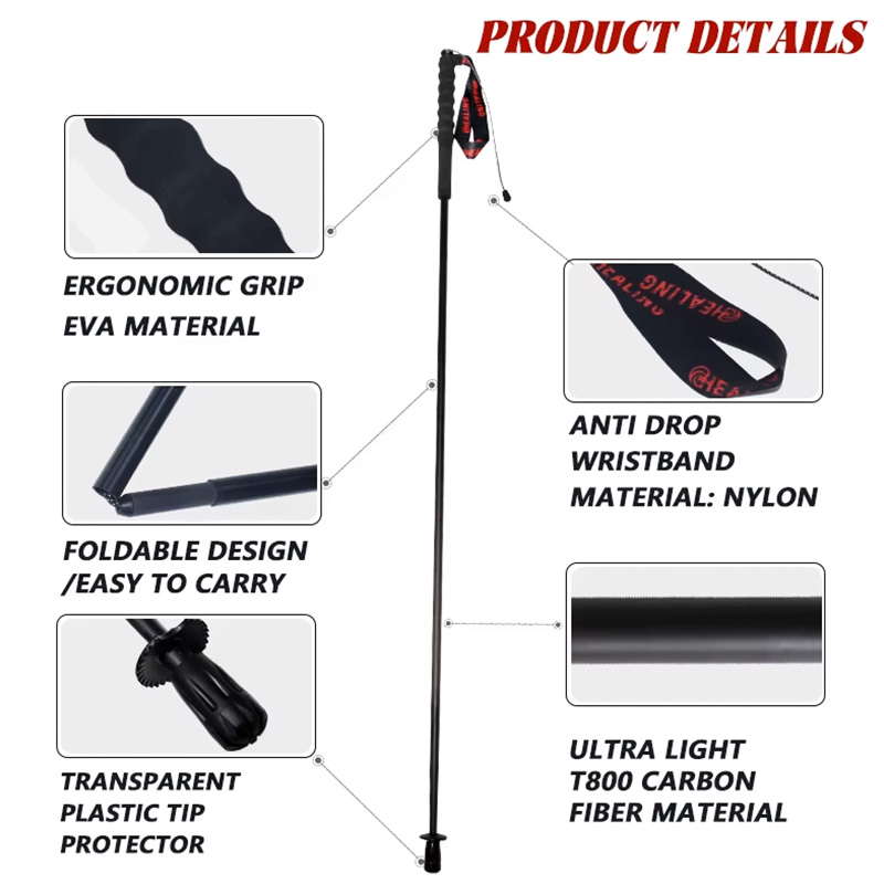 OKHEALING Bastões de Trekking  - Trekking Pole Carbon avaliação e preço